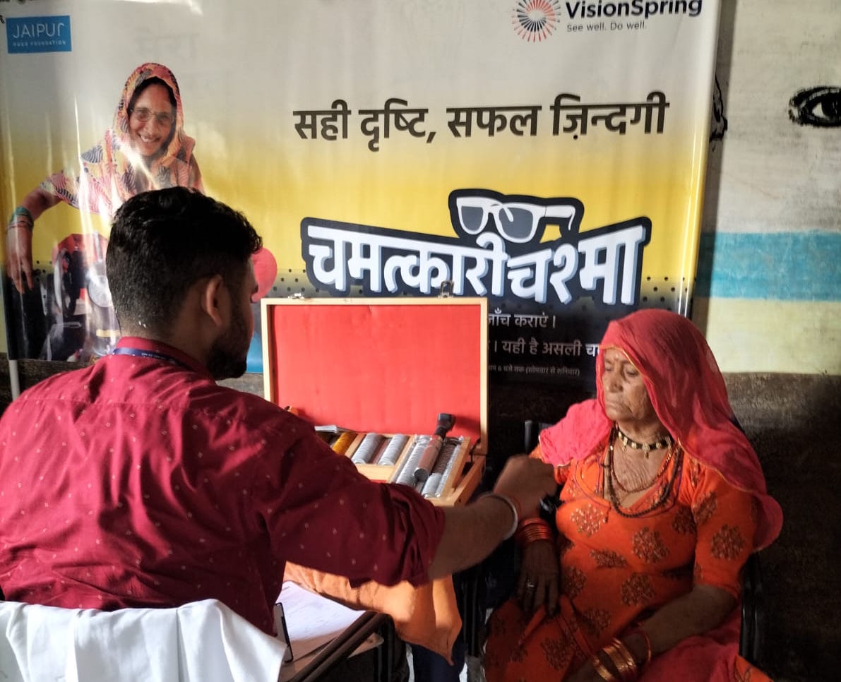 Eyecare camps organized in Bikaner by Jaipur Rugs Foundation in association with Vision Spring